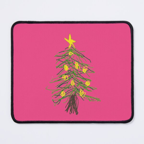 Item preview, Childish Christmas tree (pink background) designed and sold by MentaLee.