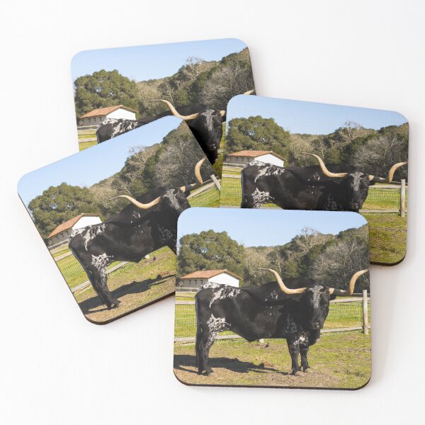 Item preview, Longhorn steer at La Purisima Mission, Lompoc, California designed and sold by OrcaNature.