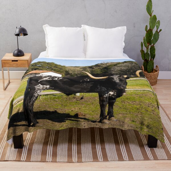 Item preview, Longhorn steer at La Purisima Mission, Lompoc, California designed and sold by OrcaNature.