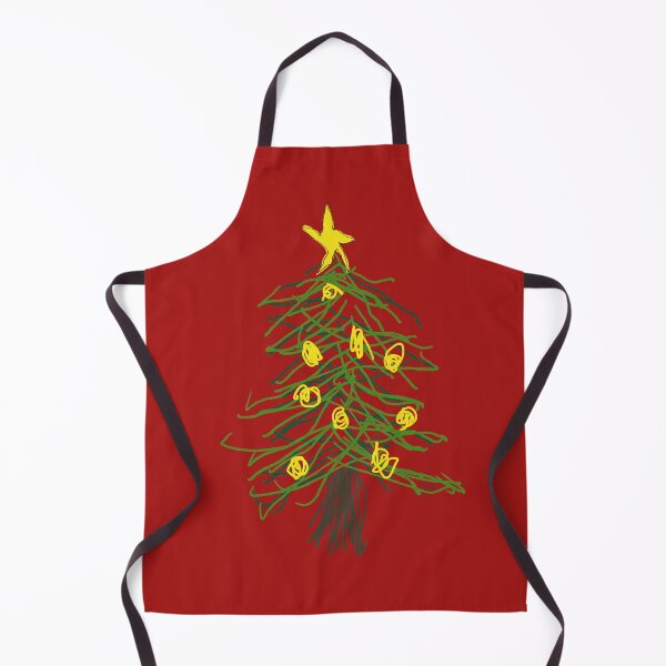 Item preview, Childish Christmas tree (red background) designed and sold by MentaLee.