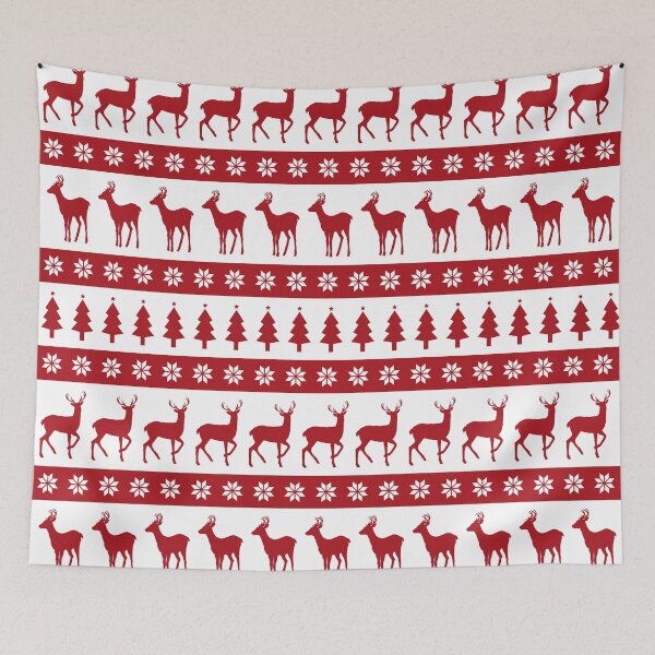 Item preview, Nordic Christmas Pattern | Red and White designed and sold by thelustrous.