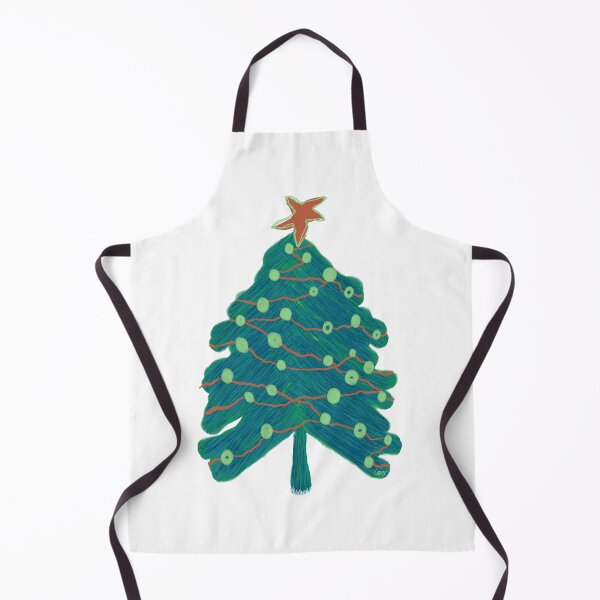 Item preview, Scribble Christmas tree (blue, green, orange white background) designed and sold by MentaLee.
