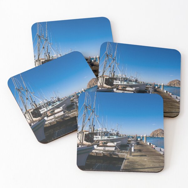 Item preview, Morro Bay Harbor, and the looming Morro Rock that dominates it, on California's Central Coast designed and sold by OrcaNature.