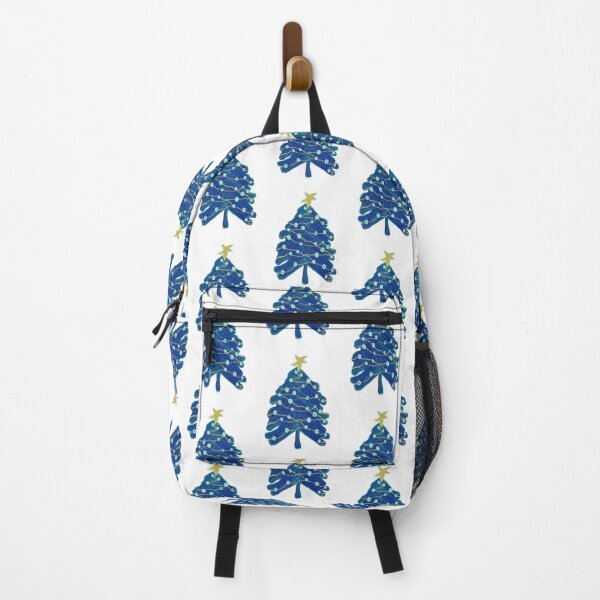 Item preview, Scribble Christmas tree (blue, yellow white background) designed and sold by MentaLee.