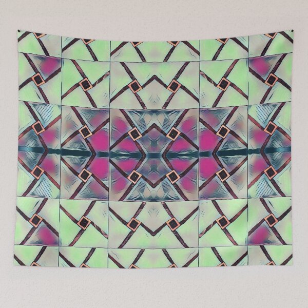 Item preview, Chartreuse And Fuchsia Floral Mandala  designed and sold by Designs By YL.