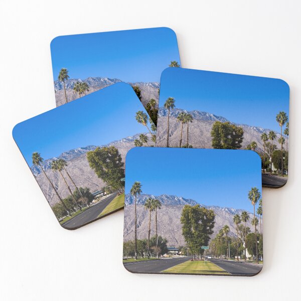 Item preview, Typical Palm Springs, California, streetscape, with the San Jacinto Mountains as a backdrop designed and sold by OrcaNature.