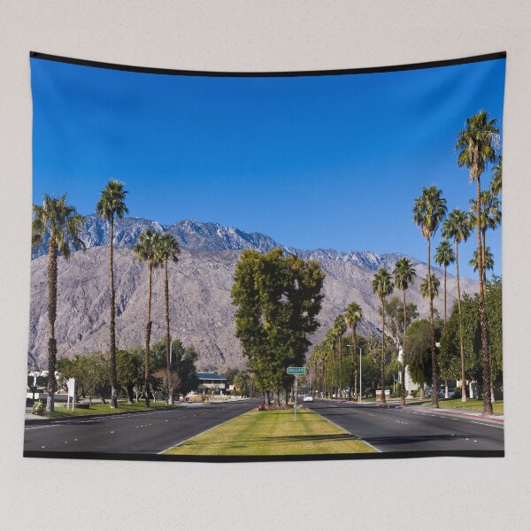 Item preview, Typical Palm Springs, California, streetscape, with the San Jacinto Mountains as a backdrop designed and sold by OrcaNature.
