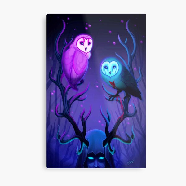 Owls of the Dark Apprentice Metal Print