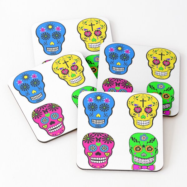 Item preview, Sugar Skull Rememberance Mexican Celebration white background  designed and sold by SillaHoekstra.