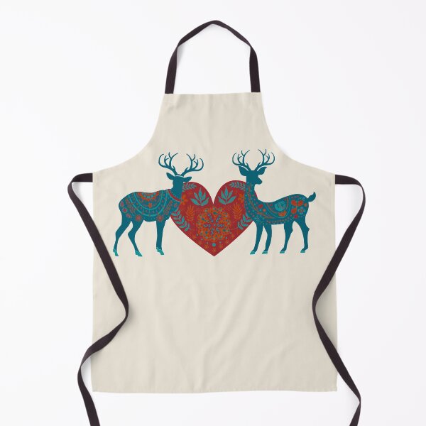 Item preview, Cute Scandinavian Christmas Deer And Heart Design designed and sold by TrulyEpoque.