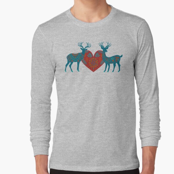 Cute Scandinavian Christmas Deer And Design\