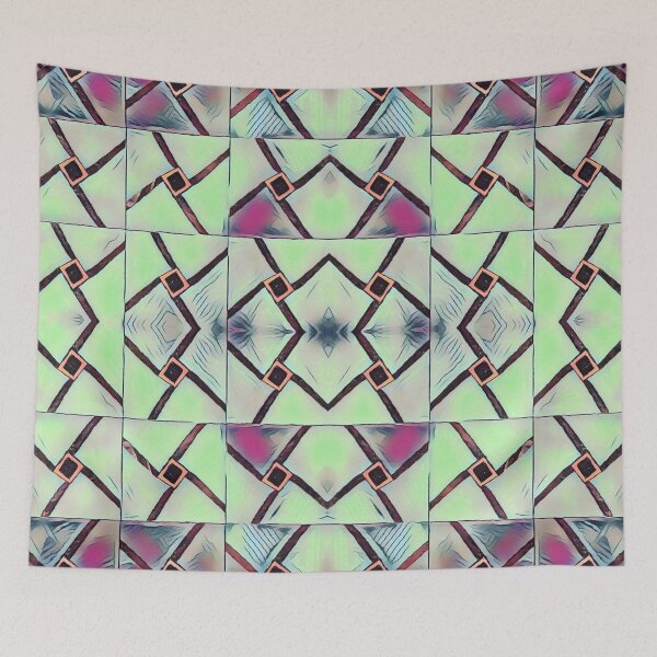 Item preview, Chartreuse And Fuchsia Pinwheel Mandala  designed and sold by Designs By YL.