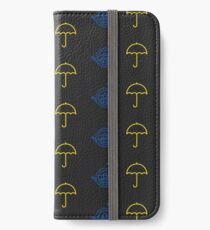 Blue French Horn Vs. Yellow Umbrella iPhone Wallet/Case/Skin