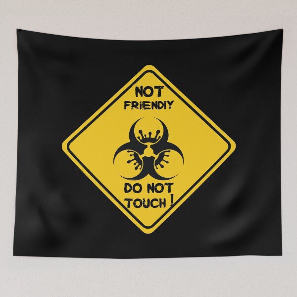 Item preview, Not Friendly Do Not Touch - Funny Social Distancing Caution Sign Design Gift Idea designed and sold by Prince - Bestseller ★★★★★.