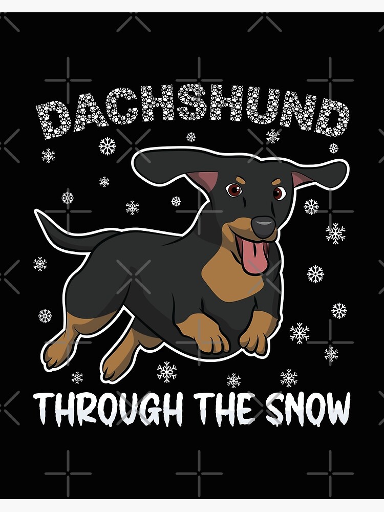 Christmas Dachshund Through The Snow Dog Lovers Door Mat Home