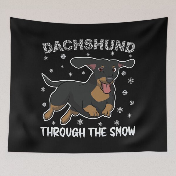 Item preview, Dachshund Through The Snow | Cute Dachshund | Weiner Dog | Sausage Dog | Animals | Funny Christmas Puns designed and sold by DrawingBoard.