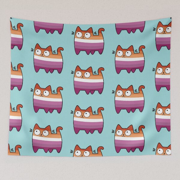 Item preview, Lesbian Pride Cat Original (SEE V2 IN MY SHOP) designed and sold by SamHoweMeow.