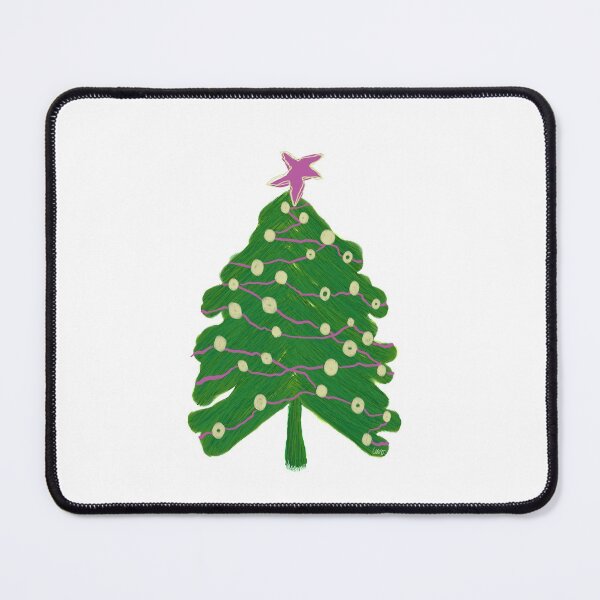 Item preview, Scribble Christmas tree (green, pink white background) designed and sold by MentaLee.