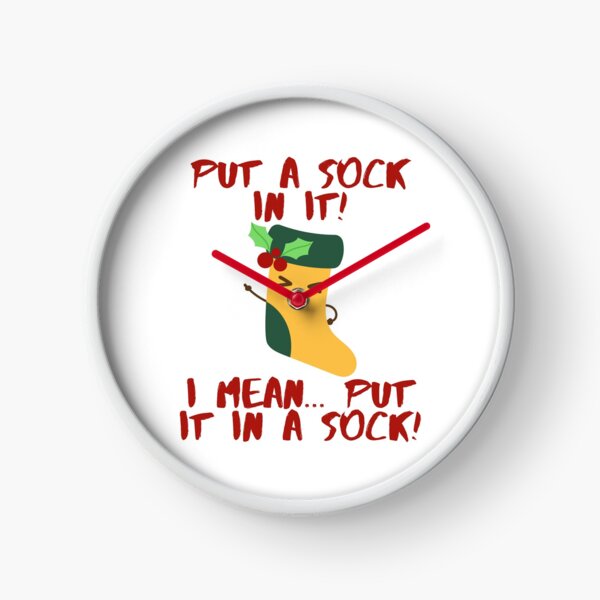 Put a Sock In It Stocking Clock