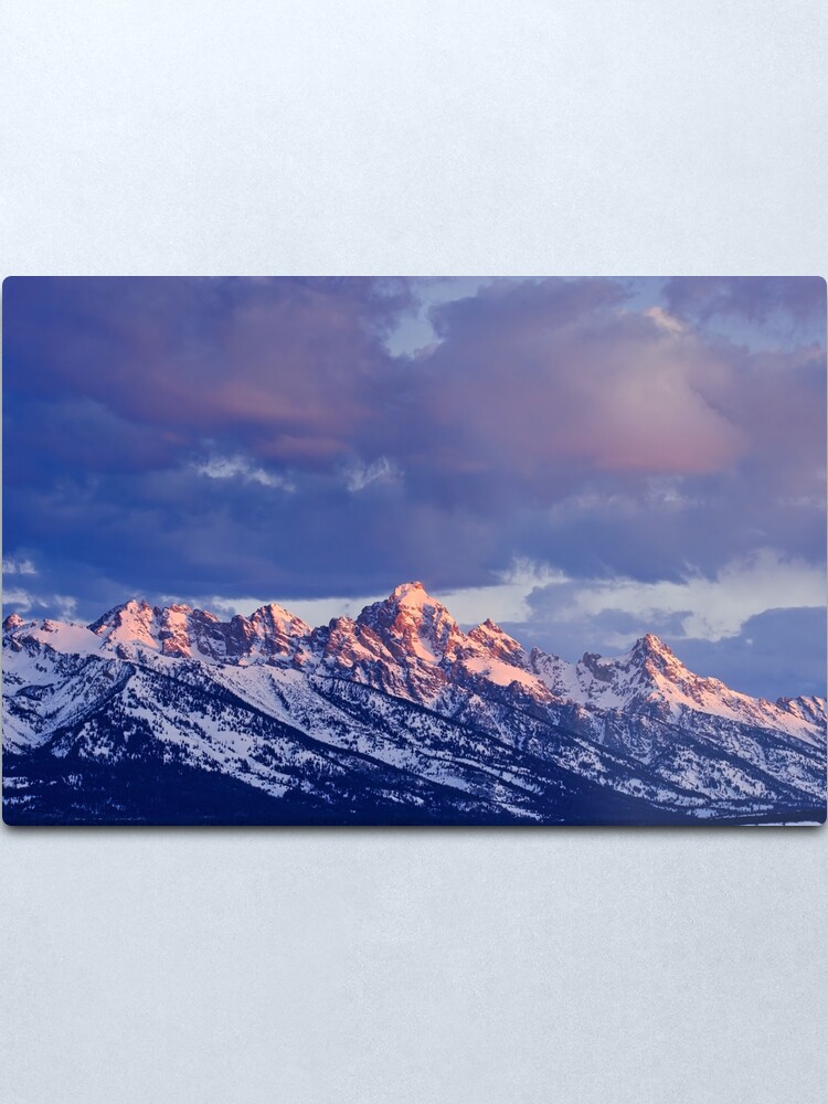Alternate view of 0117 - Sunrise on the Tetons; Moose, Wyoming Metal Print