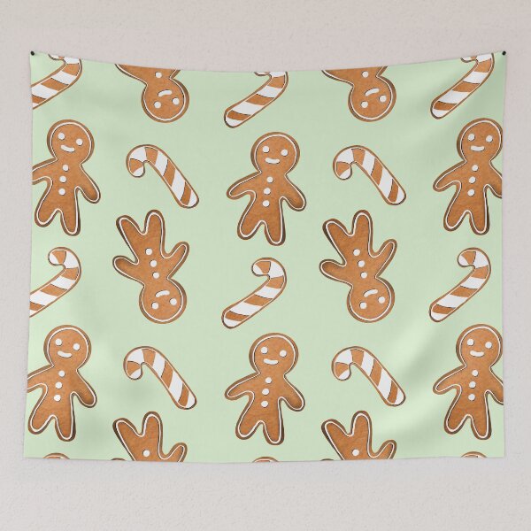 Item preview, Ginger bread | Candy cane | Cookies | Pattern 01 | Christmas | Green designed and sold by CuriosityEng.