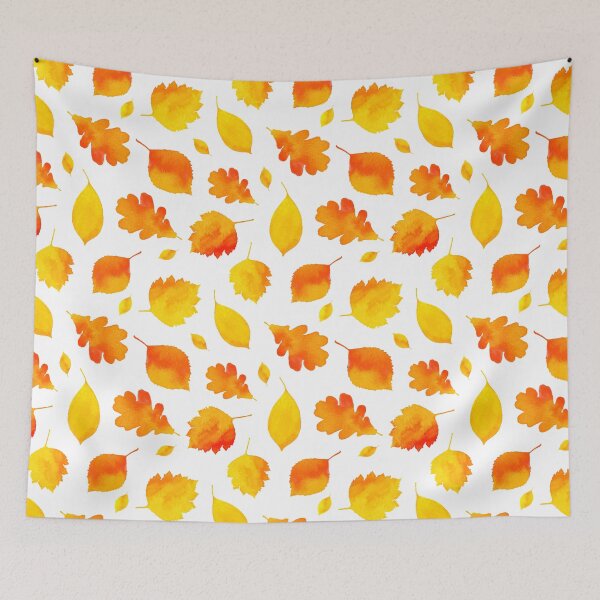 Item preview, Yellow Autumn Leaves Watercolor designed and sold by Pixelchicken.