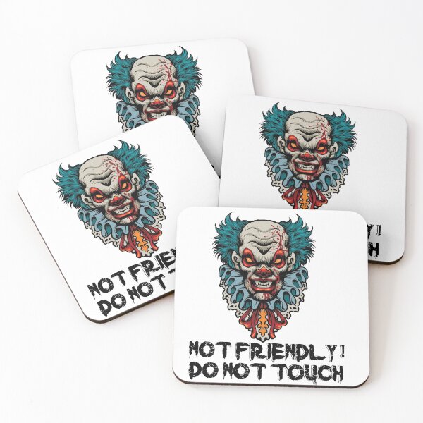 Item preview, Not Friendly Do Not Touch - Social Distancing Scary Clown Design Gift Idea For Halloween designed and sold by Prince - Bestseller ★★★★★.
