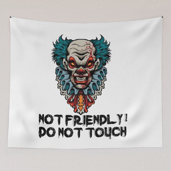 Item preview, Not Friendly Do Not Touch - Social Distancing Scary Clown Design Gift Idea For Halloween designed and sold by Prince - Bestseller ★★★★★.
