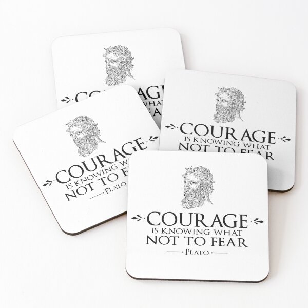 Item preview, Plato Quote Courage Is Knowing What Not To Fear designed and sold by KrisSidDesigns.