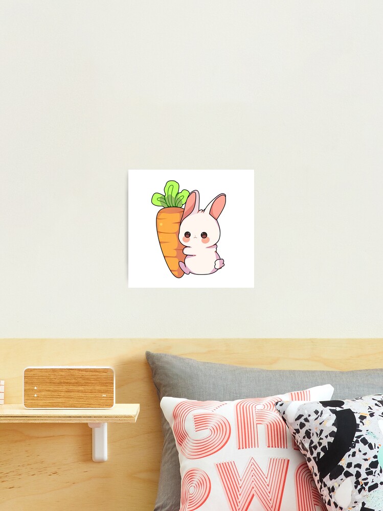 lapin mignon tenant un dessin animé aux fraises 8244028 Art