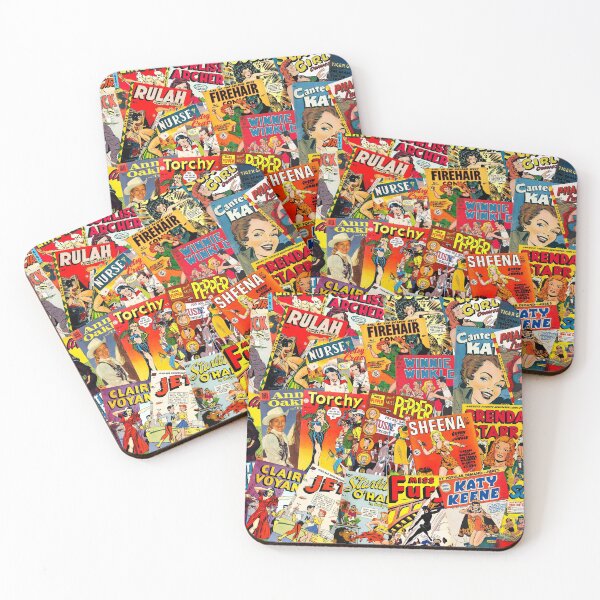 Item preview, Vintage Women Heroines / Leading Ladies Comic Book Cover Art Collage designed and sold by hjsmith.