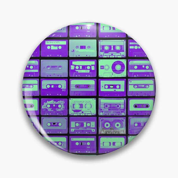 Item preview, Best Of 80's Retro Vintage Set Of Neon Green Purple Cassette Music Mixtapes  designed and sold by Vibbin4Life33.