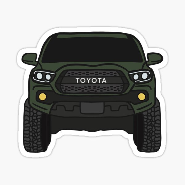 Green Toyota Tacoma  Sticker