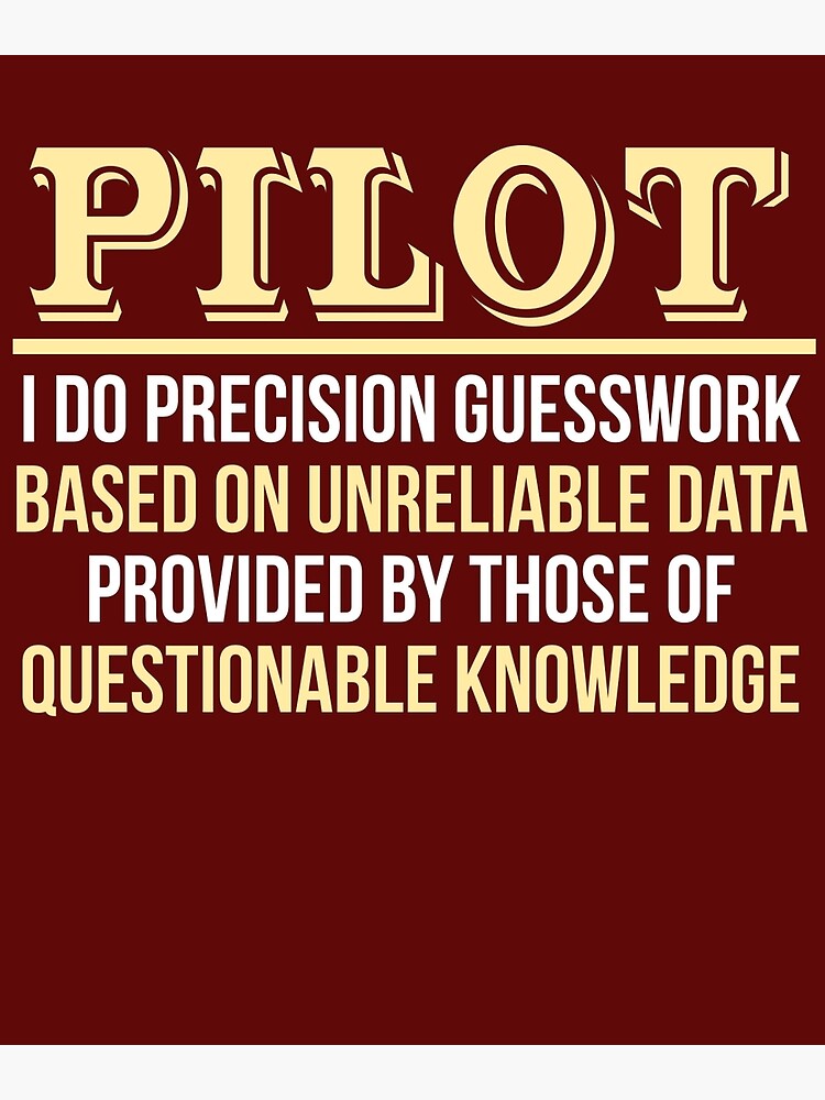 "Pilot Definition Funny Commercial Pilot Gift TShirt" Poster for Sale