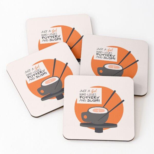 Item preview, A girl who loves pottery and sushi designed and sold by Teequeque.