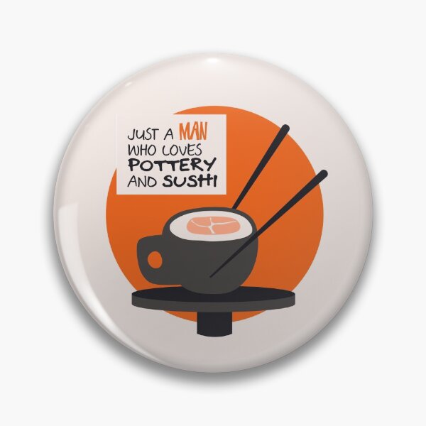 Item preview, A man who loves pottery and sushi designed and sold by Teequeque.