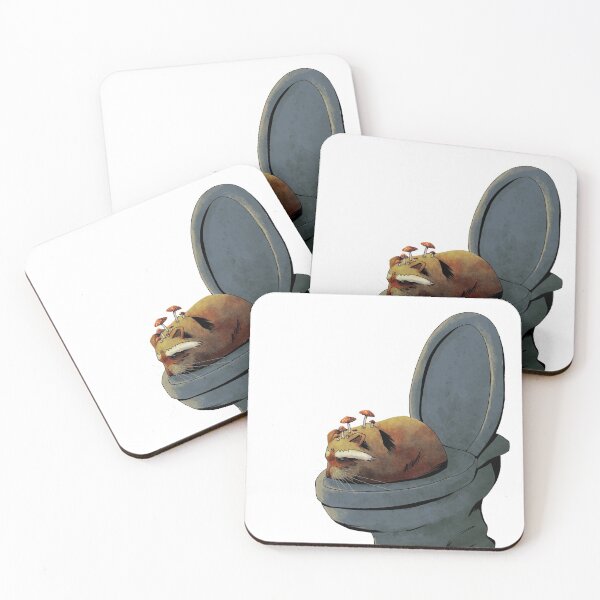 Item preview, Toilet Raccoon (w/ mushrooms, transparent) designed and sold by cetfish.