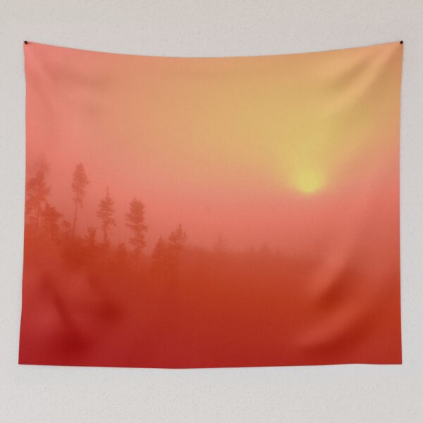 Item preview, Foggy Forest Hill Gradient | Red/Orange designed and sold by rossisco.