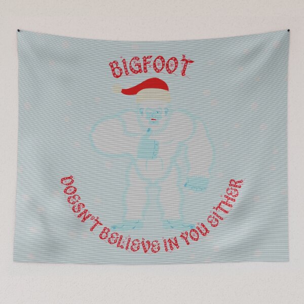 Item preview, Bigfoot Doesn't Believe In You Either Thumbs Up With Red Letters And Patchwork Filter designed and sold by LuckyKermit.