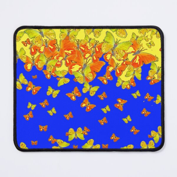 Item preview, ASSORTED BUTTERFLIES FLYING BLUE-YELLOW ABSTRACT ART   designed and sold by sharlesart.