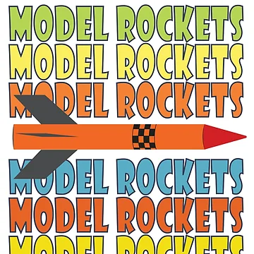 Artwork thumbnail, Model Rockets - Colorful Model Rocket Design by WilsonCreekArts
