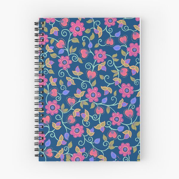 Item preview, Ditzy Hearts & Flowers on a blue ground designed and sold by JoChesney.