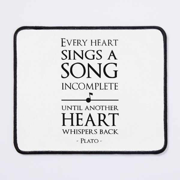 Item preview, Plato Quote Every Heart Sings A Song Incomplete designed and sold by KrisSidDesigns.