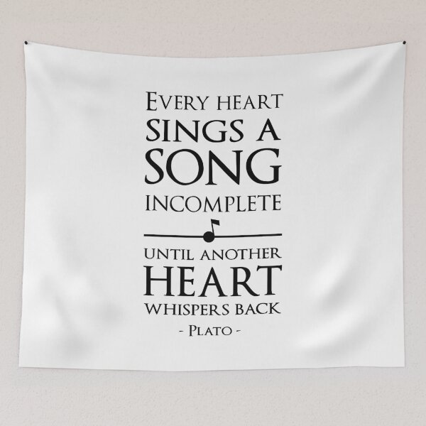 Item preview, Plato Quote Every Heart Sings A Song Incomplete designed and sold by KrisSidDesigns.
