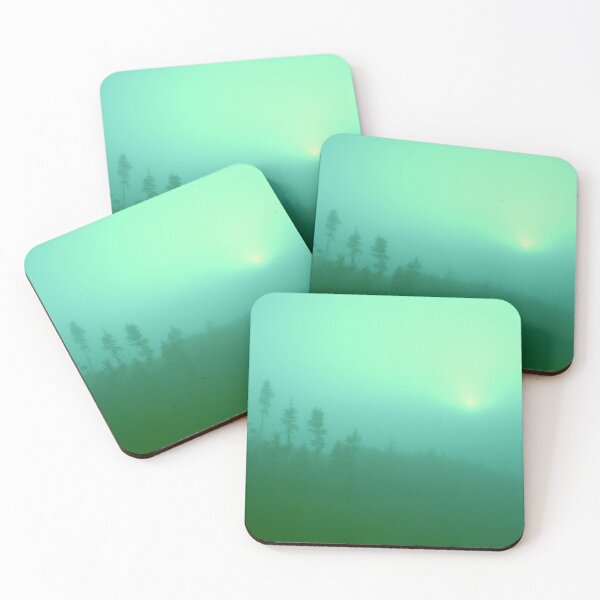 Item preview, Foggy Forest Hill Gradient | Green/Turquoise designed and sold by rossisco.