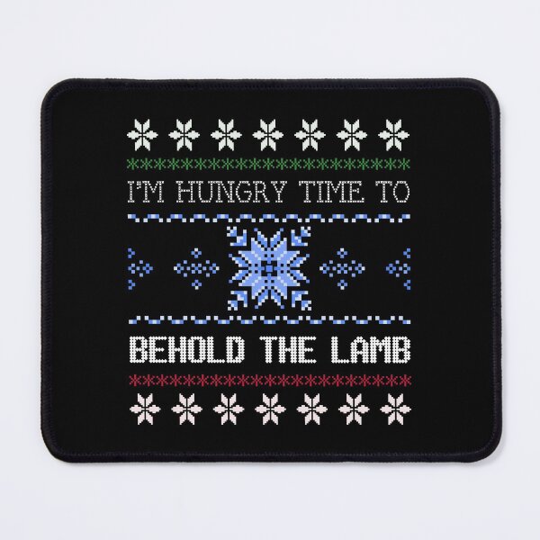 Item preview, Behold The Lamb Fun Thanks Giving Meal Christmas Lunch Snow Flake Christmas Sweater Design Artwork designed and sold by CreatedbyJR.