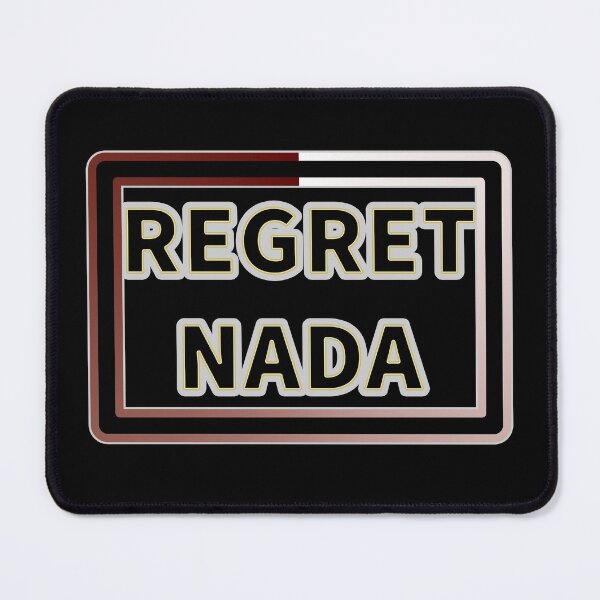Item preview, "Regret Nada" first version aesthetic text beautifully designed by Code03.  designed and sold by Code03.