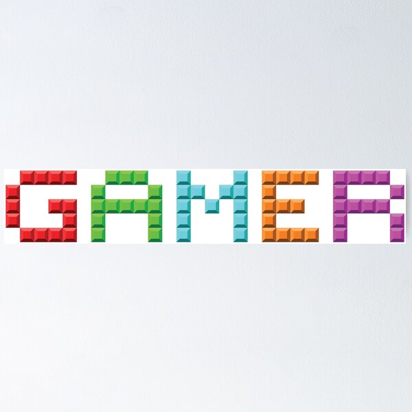 Game tetris pixel bricks pieces with black shadow Vector Image