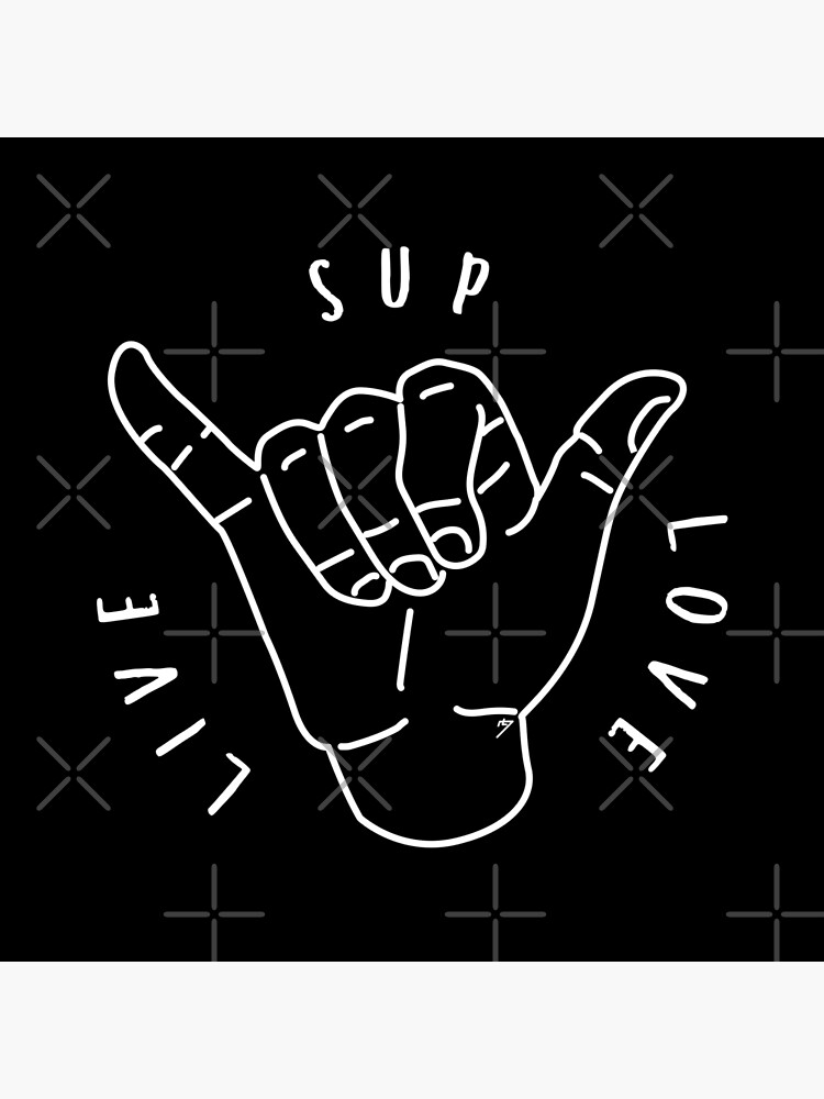 Thumbnail 4 von 4, Kissen, LOVE LIVE SUP / HANG LOOSE STAND UP PADDLE drk designt und verkauft von AkyDsgn.