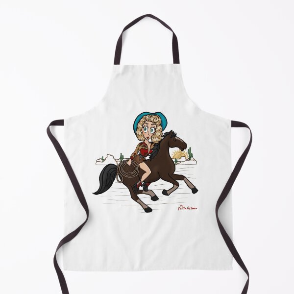 Item preview, "On a quest" cowgirl pin up (without quote) designed and sold by Thepinmeuptoons.